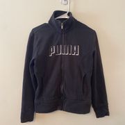 Retro Black Full Zip Up Jacket Size Medium