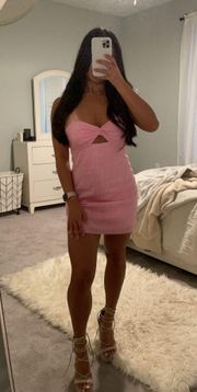 Pink Cut Out Mini Dress