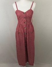 Button Front Linen Sundress