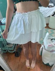 x Target White Ruffled Mini Skirt