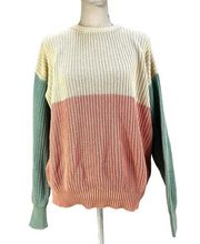 American Apparel Colorbock Crewneck Knit Pullover Sweater Pastel Fisherman