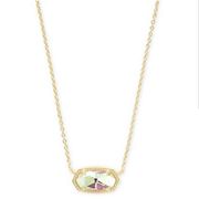 Kendra Scott Elisa Dichroic Glass Pendant and Gold Chain Necklace