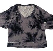 Mudd Tie Dye Long Sleeve V Neck Top