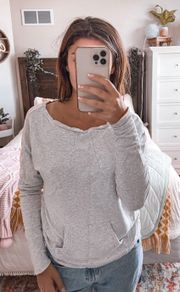 Grey Scoop Neck Longsleeve 