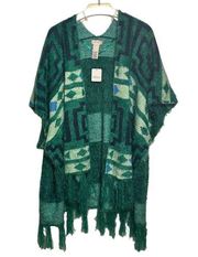 Free People Diamondback Cozy Sweater Kimono Poncho