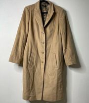 Boss Hugo Boss Beige Wool/Cashmere Blend Trench Coat 12