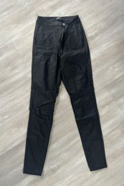 Black Faux Leather Pants