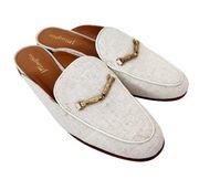 J. McLaughlin Domina Cream Slip On Mule Loafers Sz 7.5