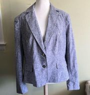 7th Avenue Design Studio New York &Company linen blend corset cuff blazer jacket