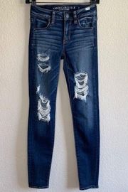 American Eagle Outfitters Super Stretch X Jegging Distressed Jeans 00 Regular