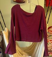 Plum Bell Sleeve Top