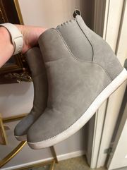 Just Fab Grey Sneaker Wedges 