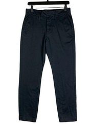 Original Use Black Pants Womens Casual Pants Basic Black Solid Cotton Size 30X28