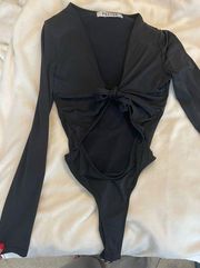 Long sleeve bodysuit with bow