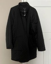 Long Black Quilted Jacket