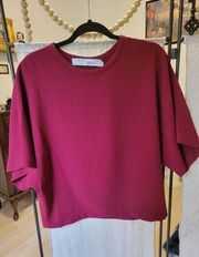 Nwt womens sz 34 2 eu Iro wine burgundy color blouse style al553 Fiori pullover