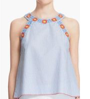 TORY BURCH Meg Sleeveless Top size 4, A Runway Collection M0337