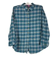 Woman Within Women's Plaid Button Down Long Sleeves Shirt Size 1X