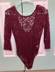 Red Lace Bodysuit