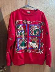 Vintage  Christmas Sweater Crewneck Size Large