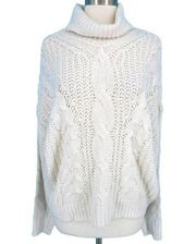 Cloth By RD Style Cableknit Turtleneck Sweater Ivory Cream Size Medium NWT