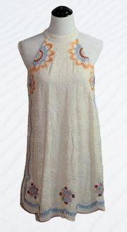 Ivory Lace Halter Dress Size S Euc