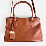LAUREN RALPH LAUREN Brown Top Handle & Shoulder Strap Handbag Purse