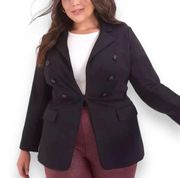 Lane Bryant The Bryant Blazer in Black Ponte Knit NEW Size 20 Petites