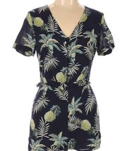 Very J size medium navy tropical vacay dress