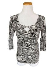 NWT Womens August Silk Knits 3/4 Sleeve Top - Sz M