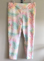 Pastel Palm Print Workout Leggings