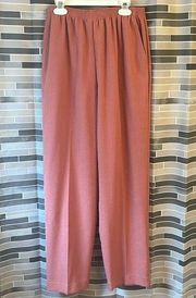 Alfred Dunner Petite Blush Tone Slacks w/ Pockets - Size 6P (13.5"-20.5"W/40"L)