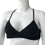 Lululemon Womens Size 10 Top Black Bralette Sports Bra Adjustable Strap