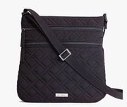 Vera Bradley Womens Quilted Triple Zip Hipster Adjustable Crossbody Bag Black OS