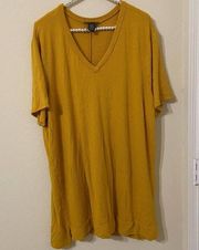 Adrianna Papell Loose Flowy Top, Plus Size XXL, Yellow Blouse, Loose Sleeves