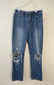 Abercrombie & Fitch Womens Size 4/27 Annie Girlfriend Distressed High Rise Jeans
