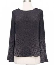 L'Agence. Silk Animal Print Blouse.