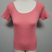 Uniqlo ribbed cropped scoopneck top size small