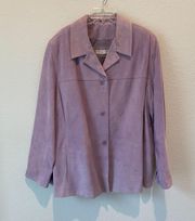 Lord & Taylor Lavendar Suede Jacket 