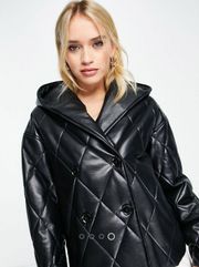 4th & Reckless Boxy Padded Faux Leather Jacket