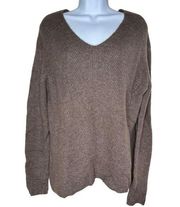 Kuhl's Makenna Women's Brown V-Neck Merino Wool Blend Sweater Size Medium