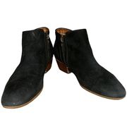 Clarks Faux Suede Black Ankle Booties