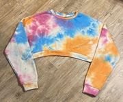 Tie Dye Cropped Sweatshirt