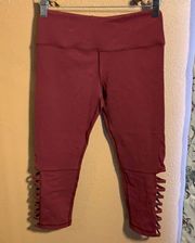 Glyder Maroon Straptastic Crops XS