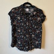 Floral Button Down Short Sleeve Shirt