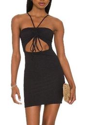 Maaji Black Cut Out Bodycon Mini Dress MEDIUM Kristin Coconutgirl Beach Club NEW