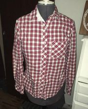 Victoria’s Secret XS plaid button down shirt