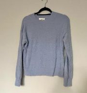 Treasure & Bond Light Blue Fuzzy Pullover Crewneck Sweater Size S