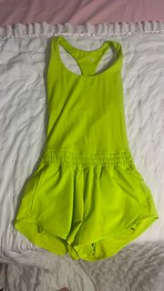 Lime Green  Romper