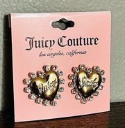 JUICY COUTURE gold and diamond earrings